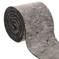 Článok Dvojfarebný pánt na kvetináč z vlnenej plsti, sivo-čierny, 15 cm x 5 m