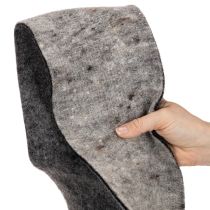 Článok Dvojfarebný pánt na kvetináč z vlnenej plsti, sivo-čierny, 15 cm x 5 m