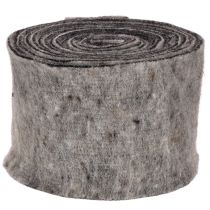 Článok Dvojfarebný pánt na kvetináč z vlnenej plsti, sivo-čierny, 15 cm x 5 m