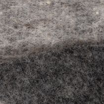 Článok Dvojfarebný pánt na kvetináč z vlnenej plsti, sivo-čierny, 15 cm x 5 m