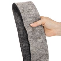 Článok Plstená páska, popruh na hrniec, 100 % vlna, sivo-čierna, šírka 7,5 cm, dĺžka 5 m