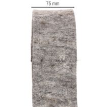Článok Plstená páska, popruh na hrniec, 100 % vlna, sivo-čierna, šírka 7,5 cm, dĺžka 5 m