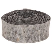 Článok Plstená páska, popruh na hrniec, 100 % vlna, sivo-čierna, šírka 7,5 cm, dĺžka 5 m