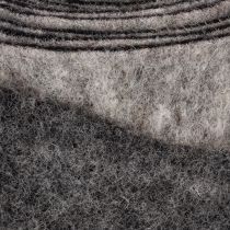 Článok Plstená páska, popruh na hrniec, 100 % vlna, sivo-čierna, šírka 7,5 cm, dĺžka 5 m