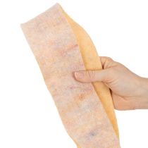 Článok Plstená páska ako dvojfarebná chňapka z čistej vlny, oranžová/viacfarebná, šírka 7,5 cm, dĺžka 5 m