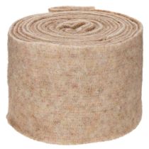 Článok Vlnená plstená stuha, dvojfarebná, predávaná na metre na kreatívne projekty, hnedo-biela, 15 cm x 5 m