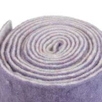 položky Filcová stuha Franzi vlnená plstená stuha vlnená fialová 2-farebná 15cm 4m