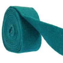 položky Plsťová stuha vlnená stuha plstená rolka tyrkysová modrá zelená 7,5cm 5m