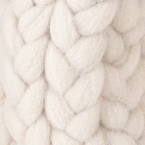 položky Filcový veniec ozdobný veniec na zavesenie pletený béžový Ø25cm