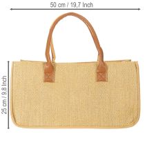 položky Plstená taška s rafiovým vzhľadom 50 cm x 25 cm x 25 cm