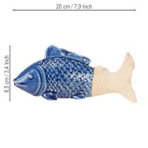 položky Keramická dekorácia rybička Maritime Blue Béžová 20×8×8,5cm 2 ks