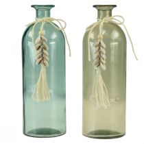 položky Fľaše dekoratívna sklenená váza cowrie mušle námorné H26cm 2ks