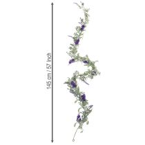 položky Umelá jarná dekorácia z fialovej girlandy na špeciálne príležitosti a sezónny dizajn 145 cm 2 ks