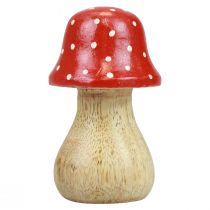 položky Dekorácia z muchotrávky, huby, drevené huby, jesenná dekorácia V6/8/10cm, sada 3 ks
