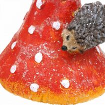 položky Muchotrávka s ježkami deko hubová dekorácia na stôl jesenná V22cm 2ks
