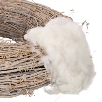Článok Ovčia vlna voľná, prírodná vlna, biela melanž, všestranná, 250g