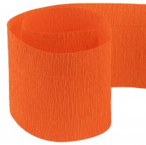 položky Kvetinový krep oranžový Š10cm gramáž 128g/m2 L250cm 2ks