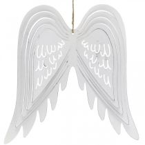 položky Krídla na zavesenie, adventná dekorácia, anjelské krídla z kovu biela V29,5cm Š28,5cm