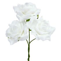 položky Penová ruža Ø 7,5cm biela 18ks