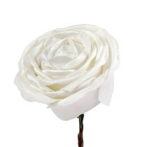 položky Penová ruža biela s perleťou Ø10cm 6ks
