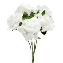 položky Penová ruža Ø 3,5cm biela 48 kusov
