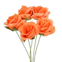 položky Penová ruža Ø 3,5cm oranžová 48 kusov