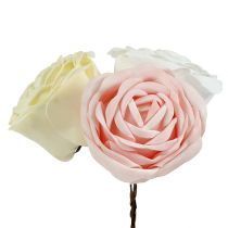 položky Foamrose Mix Ø10cm ružová, krémová, biela 6 ks