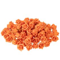 položky Umelá oranžová ruža, 5 cm kvet, jednoduchá, 100 kusov