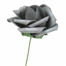 položky Penová ruža Ø7,5cm šedá 18p