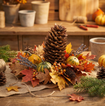 položky Prírodné šišky, ozdobné šišky na tvorenie, 10-11 cm, 5 kusov