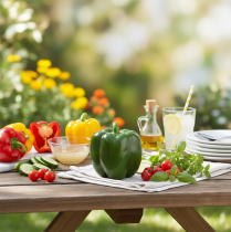 položky Deco paprika zelená potravinová atrapa zelenina V10cm