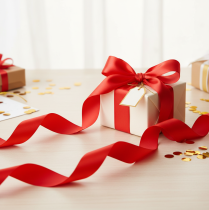 položky Curlingová stuha 50mm 100m červená