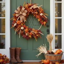 položky Boho kovový ozdobný prsteň, strieborný, Ø28cm s prírodnou rafiou, sada 4 kusov - závesná dekorácia, dekorácia na stenu