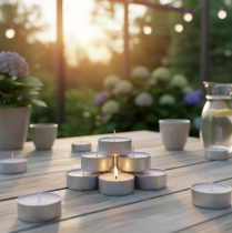 položky Vonné sviečky levanduľa mimóza, čajové sviečky vonné Ø3,5cm V1,5cm 18 kusov