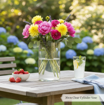 položky Váza na kvety, úzky sklenený valec, možno použiť ako sklenenú vázu alebo vysokú dekoračnú sklenenú vázu, 30 cm