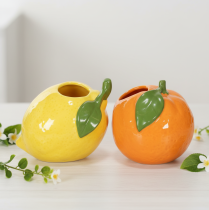 položky Váza na citrusy, pomaranč a citrón, ako extravagantný bytový doplnok, letná dekorácia, 10 cm, 2 kusy