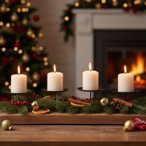 položky Svietnik hnedý Ø8cm 4 ks