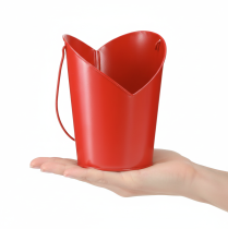 položky Kovový kvetináč so srdiečkom a rúčkou červený Ø12cm V15/9cm