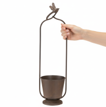 položky Vintage kvetináč s mriežkou, dizajn vážky, kovový, Ø16/V62cm