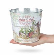 položky Kovový kvetináč Fresh Garden Colorful Vintage V18 cm