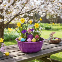 položky Forma na tortu Bundt, kovová, ozdobná forma na tortu, fialová, Ø23cm, V12cm