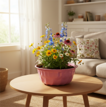 položky Kovová dekoratívna miska, forma na pečenie, forma na tortu Bundt, ružová, Ø23cm, V12cm