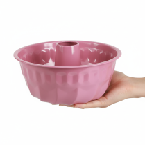 položky Kovová dekoratívna miska, forma na pečenie, forma na tortu Bundt, ružová, Ø23cm, V12cm