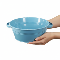 položky Okrúhla misa s rúčkou, dekoratívna misa, kvetinová misa, modrá, Ø33,5 cm