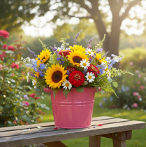 položky Dekoratívny kvetináč, ružový kovový kvetináč s rúčkami, 31x26x21,5 cm