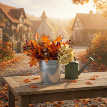 položky Kovový kvetináč s rúčkami, ozdobné vedro, Ø21cm V19,5cm