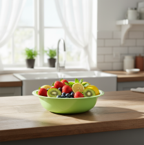 položky Ozdobná miska kovová smaltovaná miska zelená limetková 25cm