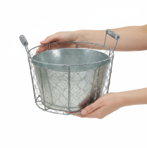 položky Drôtený kvetináč na sadenie, pružinový košík, kovový, Ø26cm