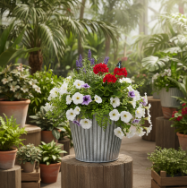 položky Kvetináč, dekoratívny kvetináč s rúčkami, kovový kvetináč na sadenie Ø25,5 cm