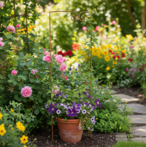 položky Mriežka, pomôcka na lezenie, zakrivený dekoratívny prvok do kvetinových záhonov a kvetináčov, 75 cm